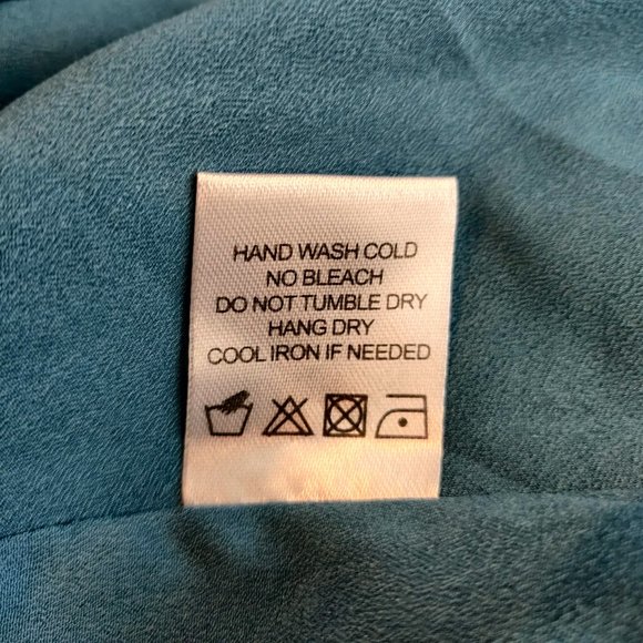 House Of Harlow x Revolve Womens Cici Blue Watercolor Asymmetric Flowy Skirt L - Picture 9 of 9